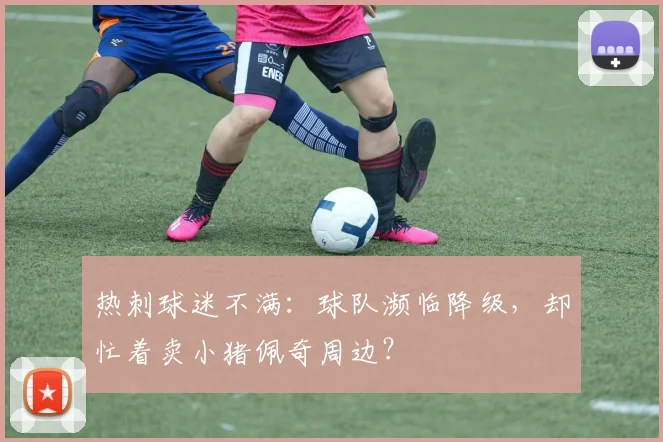 热刺球迷不满：球队濒临降级，却忙着卖小猪佩奇周边？